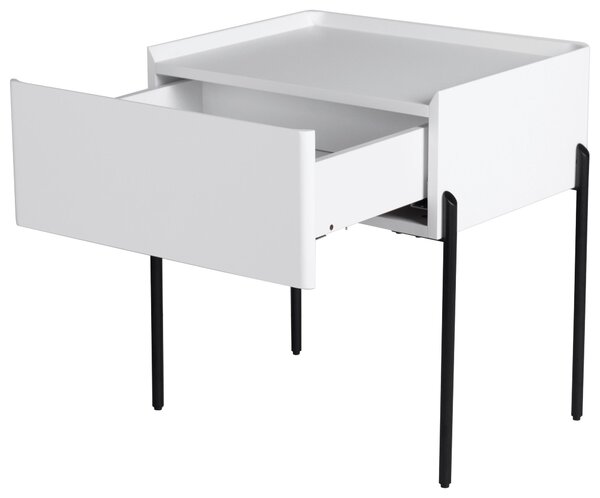 NOČNÝ STOLÍK, biela, 50/55/40 cm Livetastic - Online Only spálne, Online Only