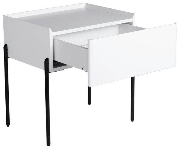 NOČNÝ STOLÍK, biela, 50/55/40 cm Livetastic - Online Only spálne, Online Only