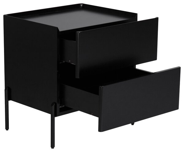 NOČNÝ STOLÍK, čierna, 50/55/40 cm Livetastic - Online Only spálne, Online Only