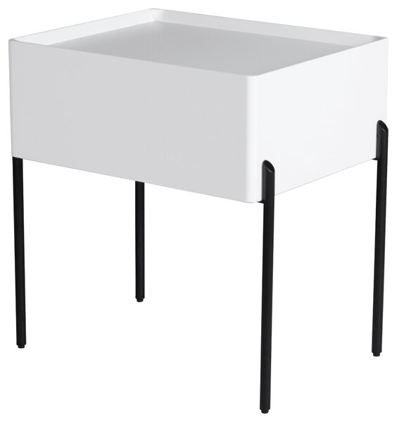 NOČNÝ STOLÍK, biela, 50/55/40 cm Livetastic - Online Only spálne, Online Only