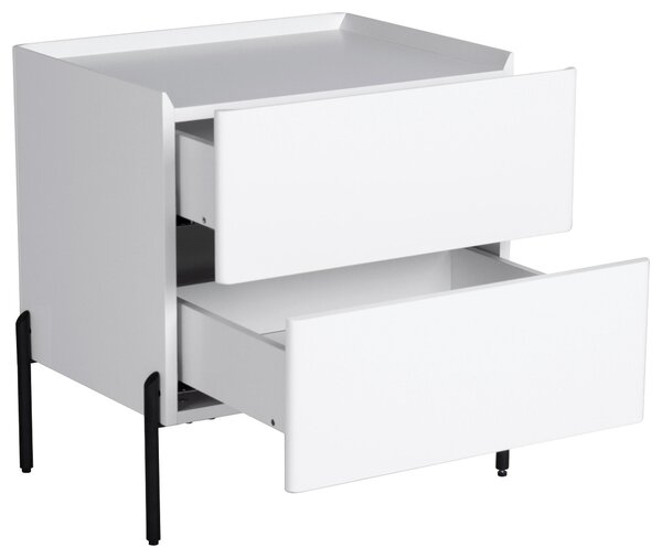 NOČNÝ STOLÍK, biela, 50/55/40 cm Livetastic - Online Only spálne, Online Only