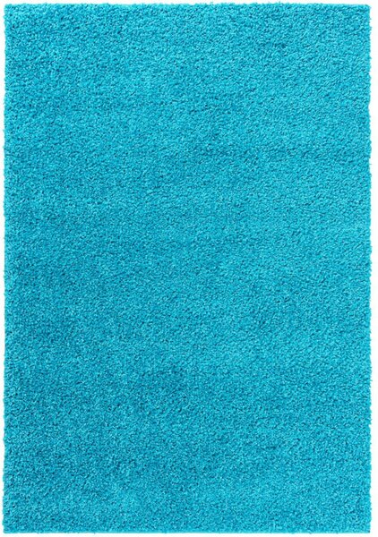 Kusový koberec Shaggy Tokyo tyrkysový 200x300cm