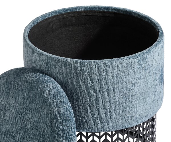 TABURETKA, kov, textil, kompozitné drevo, 40/44/40 cm MID.YOU - Online Only drobný nábytok, Online Only