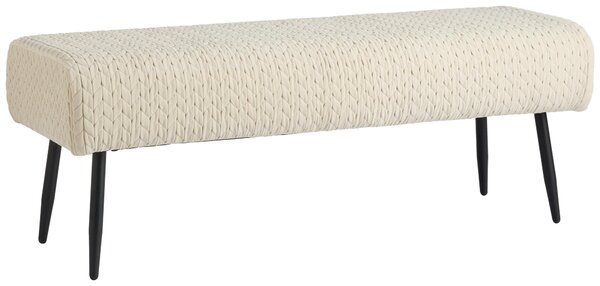DLHÁ TABURETKA, kov, textil, kompozitné drevo, 110/41/43 cm MID.YOU - Online Only drobný nábytok, Online Only