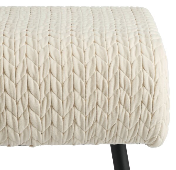 DLHÁ TABURETKA, kov, textil, kompozitné drevo, 110/41/43 cm MID.YOU - Online Only drobný nábytok, Online Only