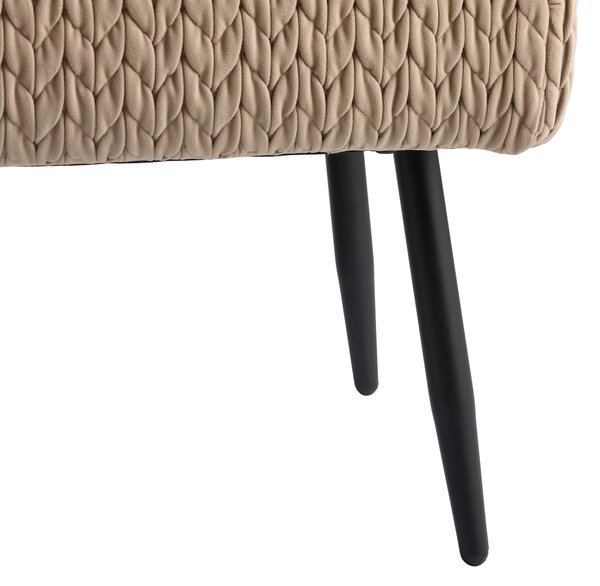 DLHÁ TABURETKA, kov, textil, kompozitné drevo, 110/41/43 cm MID.YOU - Online Only drobný nábytok, Online Only