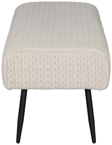 DLHÁ TABURETKA, kov, textil, kompozitné drevo, 110/41/43 cm MID.YOU - Online Only drobný nábytok, Online Only