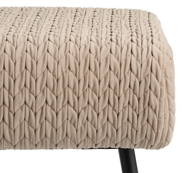 DLHÁ TABURETKA, kov, textil, kompozitné drevo, 110/41/43 cm MID.YOU - Online Only drobný nábytok, Online Only