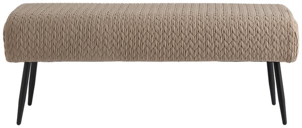 DLHÁ TABURETKA, kov, textil, kompozitné drevo, 110/41/43 cm MID.YOU - Online Only drobný nábytok, Online Only