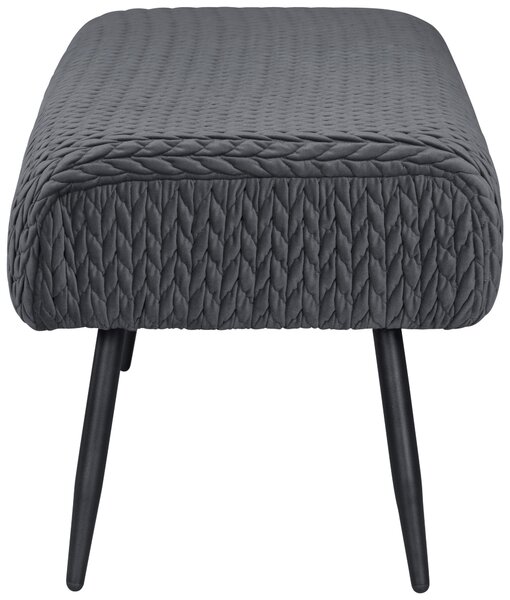 DLHÁ TABURETKA, kov, textil, kompozitné drevo, 110/41/43 cm MID.YOU - Online Only drobný nábytok, Online Only