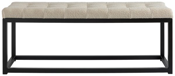 DLHÁ TABURETKA, kov, textil, kompozitné drevo, 120/45/42 cm MID.YOU - Online Only drobný nábytok, Online Only