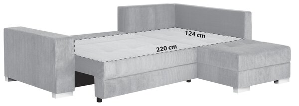 ROHOVÁ SEDAČKA, textil, kompozitné drevo, taupe P & B - Sedačky, Online Only
