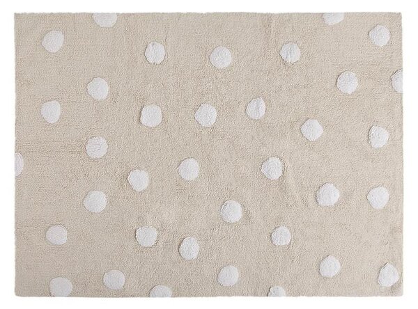 LORENA CANALS Polka Dots Beige-White - koberec