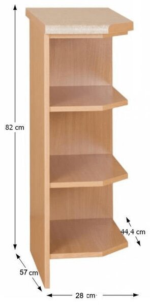 NovýNábytok.sk Dolný kuchynský regál Leite MDF klasik S30N/P jelša (P). Vlastná spoľahlivá doprava až k Vám domov. 788954