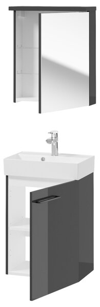 HOSŤOVSKÁ KÚPEĽŇA, antracitová, 50 cm MID.YOU - Kúpeľňové skrinky, Online Only