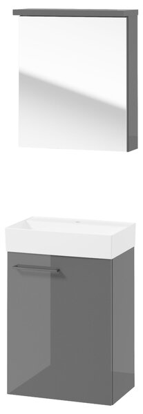 HOSŤOVSKÁ KÚPEĽŇA, antracitová, 50 cm MID.YOU - Kúpeľňové skrinky, Online Only