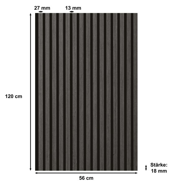 AKUSTICKÝ PANEL 120/56/1.8 cm - Dekorácie na stenu