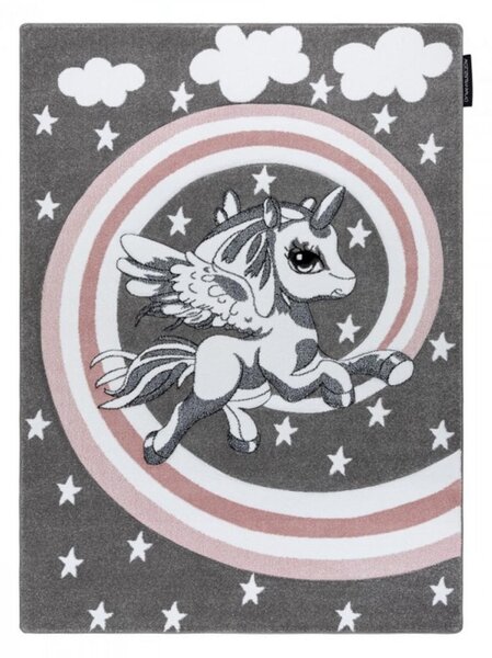 Detský kusový koberec Pony sivý 120x170cm
