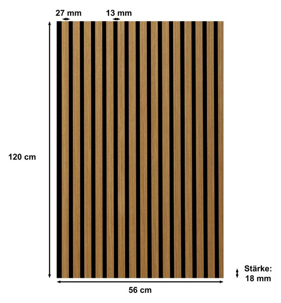 AKUSTICKÝ PANEL 56/120/1.8 cm - Dekorácie na stenu