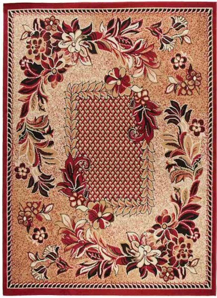 *Kusový koberec PP Kvety červený 300x400cm