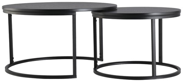 SADA KONFERENČNÝCH STOLÍKOV, čierna, kov, kompozitné drevo, 80/60/45/42/80/60 cm MID.YOU - Stolíky do obývačky, Online Only