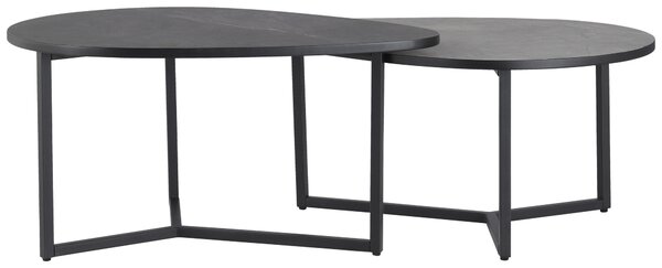 SADA KONFERENČNÝCH STOLÍKOV, svetlosivá, tmavosivá, kov, kompozitné drevo, 83/40/36,5/59 cm MID.YOU - Stolíky do obývačky, Online Only