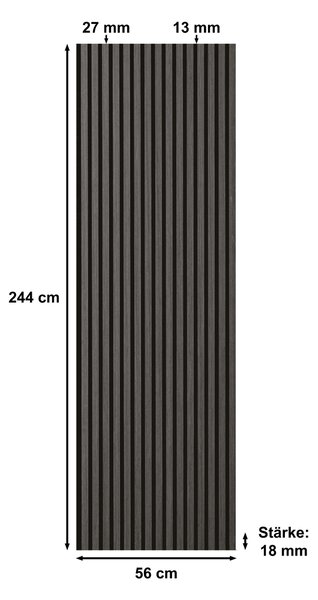 AKUSTICKÝ PANEL 56/244/1.8 cm - Dekorácie na stenu
