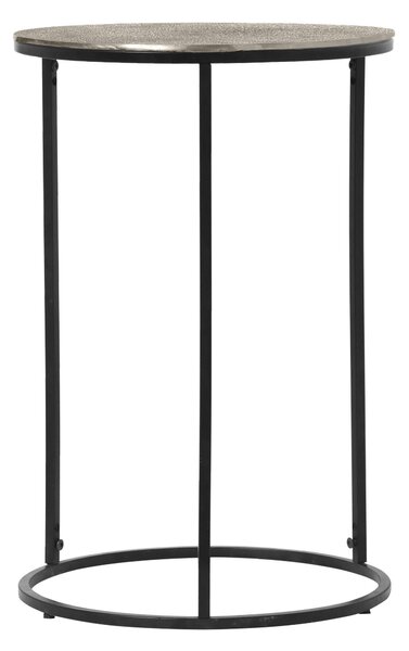 PRÍRUČNÝ STOLÍK, čierna, strieborná - Stolíky do obývačky, Online Only