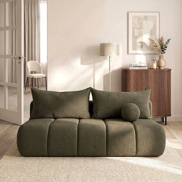 Rozkladacia pohovka SARIA Olive Boucle