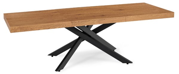 HAMPTON Rozkladací stôl 160-240 cm Zlatý dub/Čierna