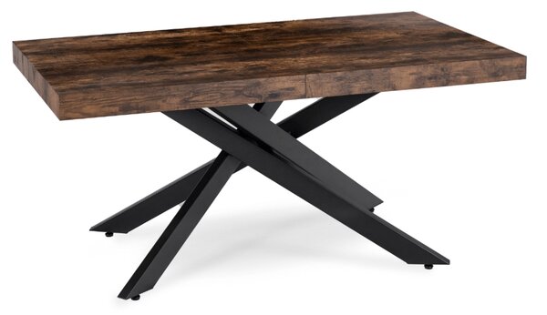 HAMPTON Rozkladací stôl 160-240 cm rustikálny dub/čierny