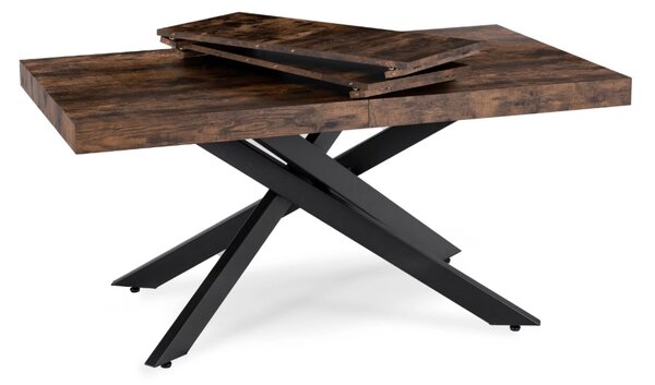 HAMPTON Rozkladací stôl 160-240 cm rustikálny dub/čierny