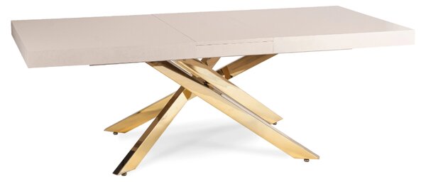 HAMPTON Rozkladací stôl 160-240 cm kašmír/zlatý