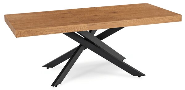 HAMPTON Rozkladací stôl 160-240 cm Zlatý dub/Čierna