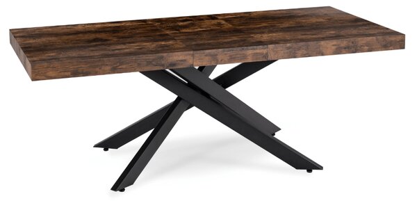 HAMPTON Rozkladací stôl 160-240 cm rustikálny dub/čierny