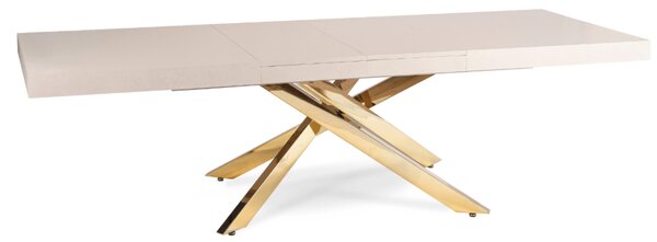 HAMPTON Rozkladací stôl 160-240 cm kašmír/zlatý