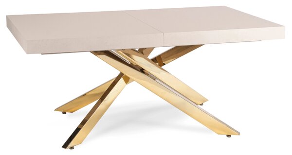HAMPTON Rozkladací stôl 160-240 cm kašmír/zlatý