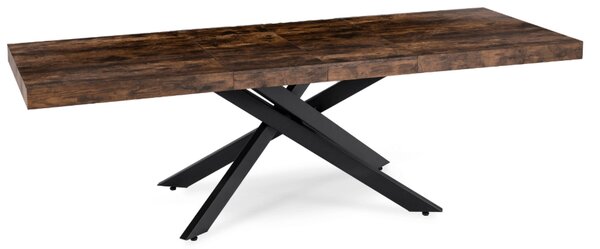 HAMPTON Rozkladací stôl 160-240 cm rustikálny dub/čierny
