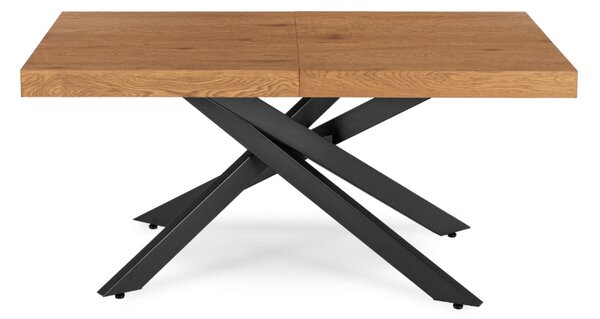 HAMPTON Rozkladací stôl 160-240 cm Zlatý dub/Čierna