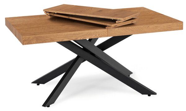 HAMPTON Rozkladací stôl 160-240 cm Zlatý dub/Čierna