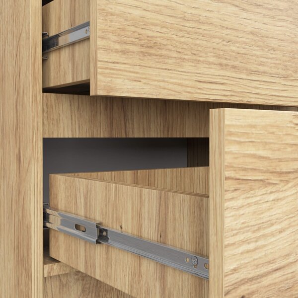 Ak furniture Komoda Kuba 60 cm - 5 zásuviek dub artisan