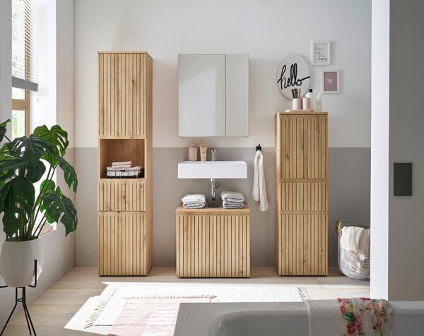 STREDNE VYSOKÁ SKRINKA, dub artisan, 40/136/31 cm MID.YOU - Kúpeľňové skrinky, Online Only
