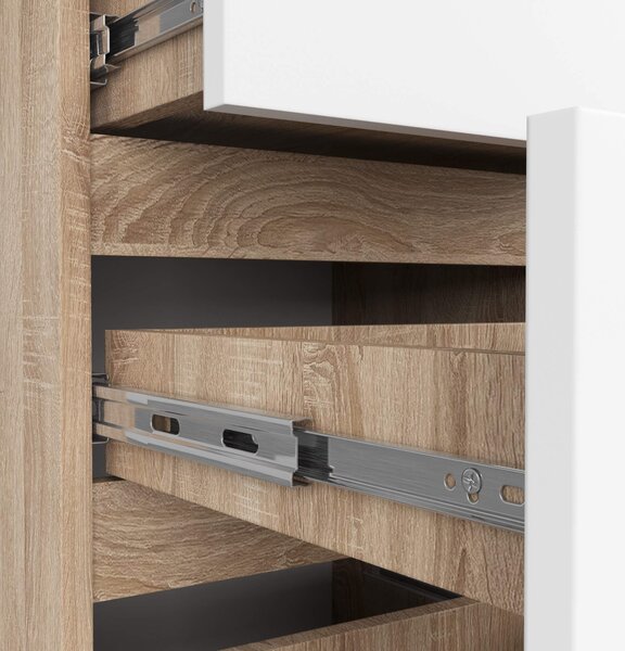 Ak furniture Komoda CL4 40 cm dub sonoma/bílá