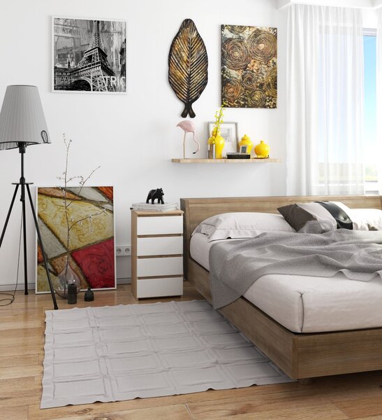 Ak furniture Komoda CL4 40 cm dub sonoma/bílá