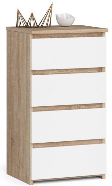Ak furniture Komoda CL4 40 cm dub sonoma/bílá