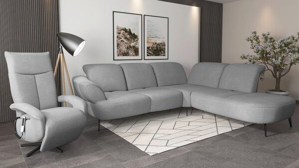 ROHOVÁ SEDAČKA, textil, sivá Sit & More - Sedačky, Online Only