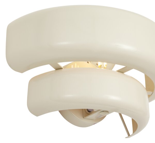 Retro nástenná lampa béžová - Ophelia