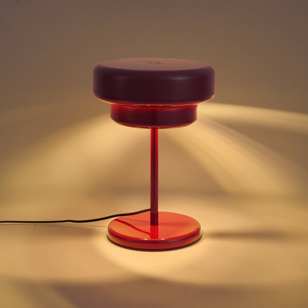 Retro stolná lampa slivková 41 cm - Ophelia