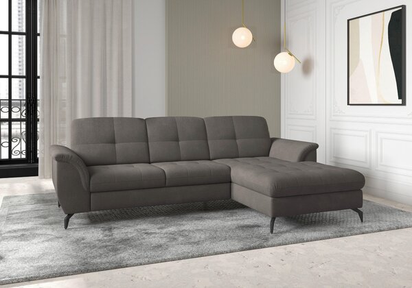 ROHOVÁ SEDAČKA, textil, grafitová Sit & More - Sedačky, Online Only