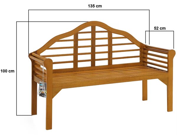 Zahradná lavica Marlboro 135 cm - eukalyptus